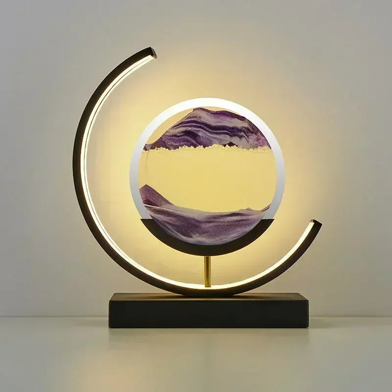 Sand Art Lumiere Lune Croissante Led 3D