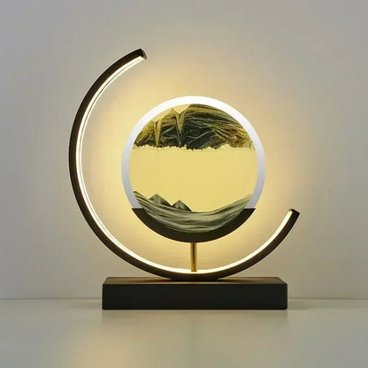 Sand Art Lumiere Lune Croissante Led 3D